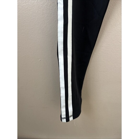 Adidas Women’s Medium Climalite Black Leggings White Stripes - Picture 4 of 7